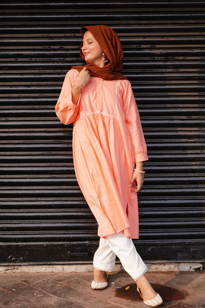 Kashish – Peach Kurta Pant Set