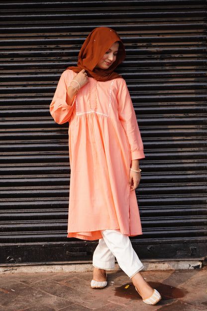 Kashish – Peach Kurta Pant Set