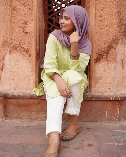 Kashish – Sage Green Kurta Pant Set