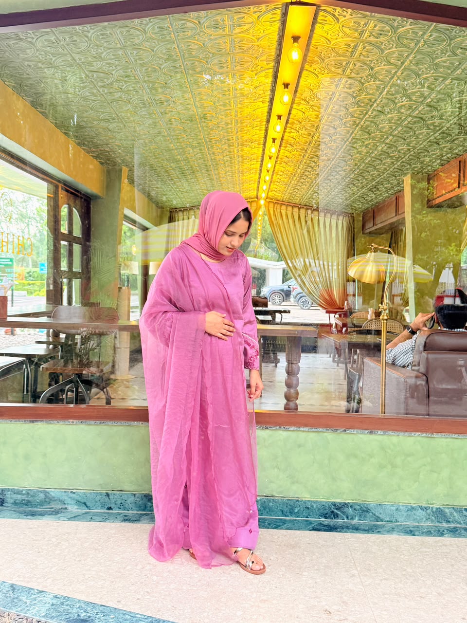 Mauve Floral Farshi