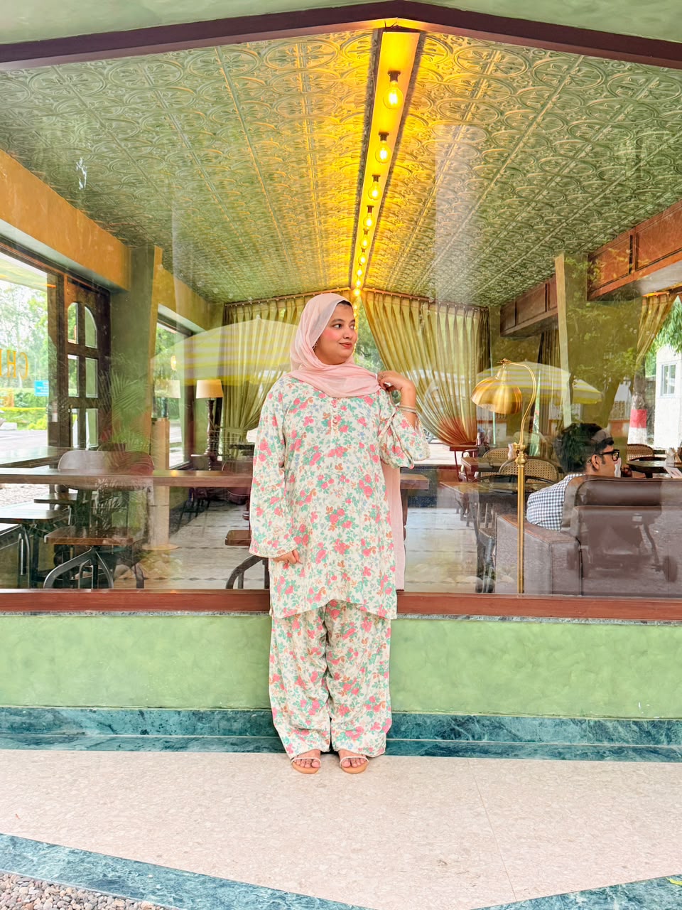 Pink Floral Farshi