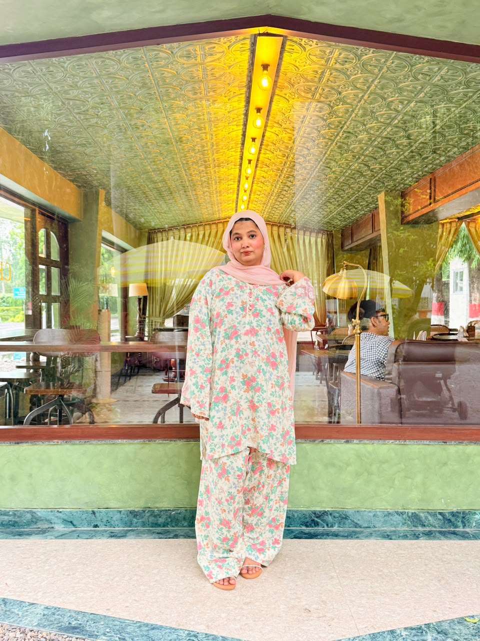 Pink Floral Farshi