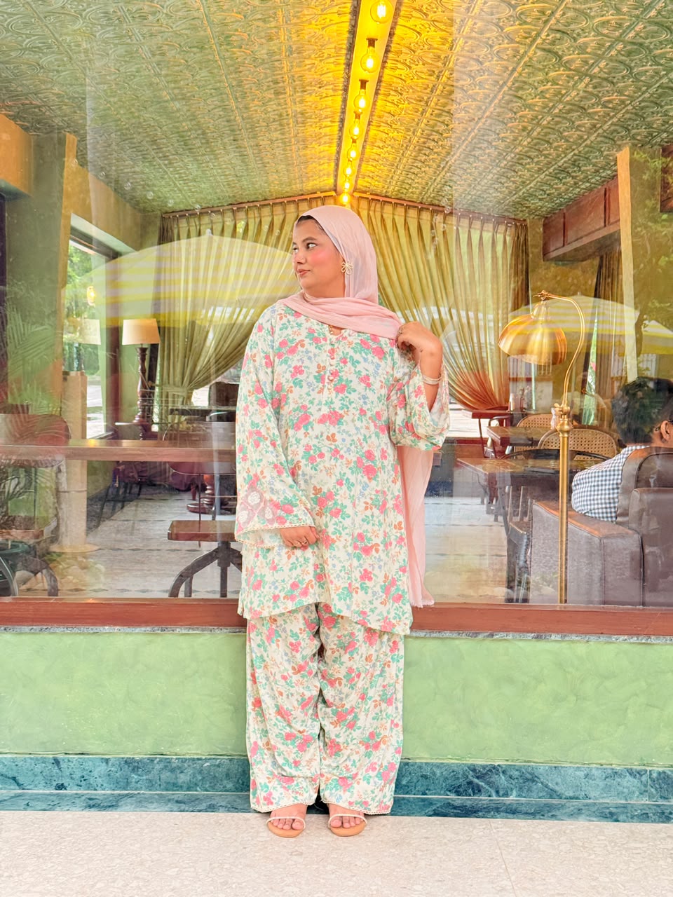 Pink Floral Farshi