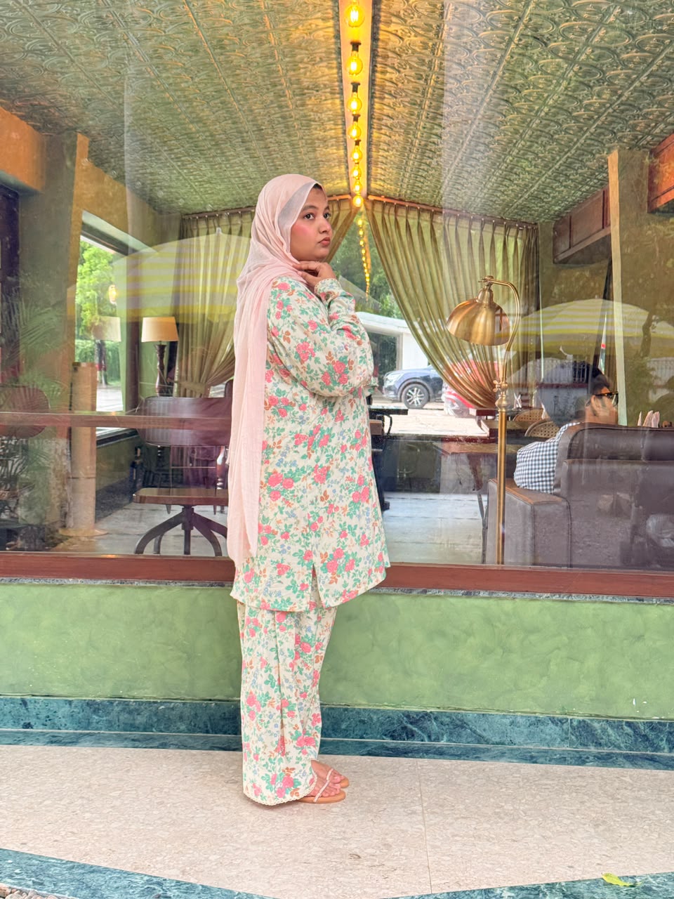 Pink Floral Farshi