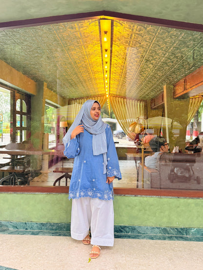 Blue Floral Farshi