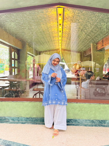 Blue Floral Farshi