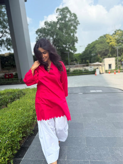 Fuchsia Bloom Kurta Set