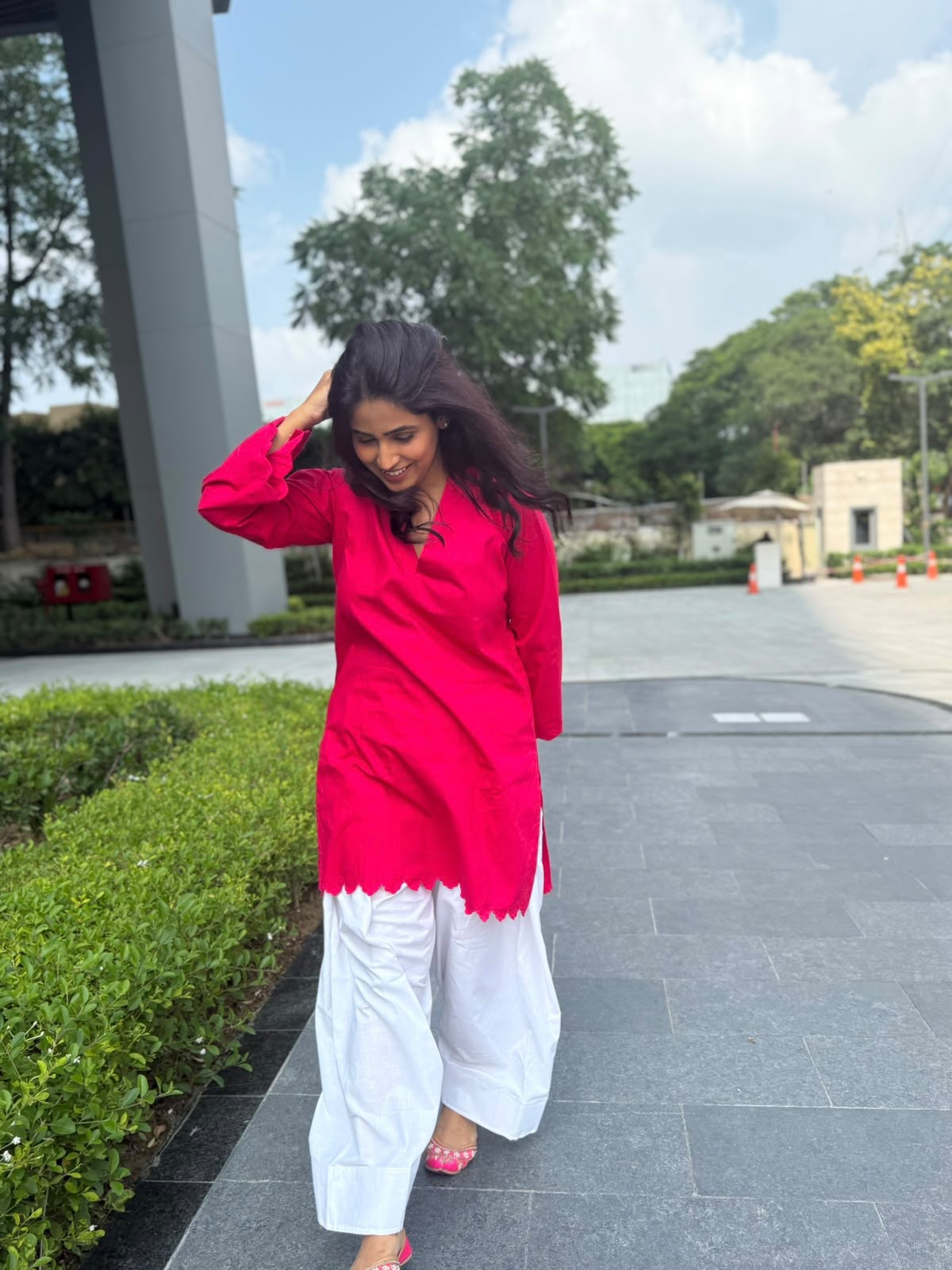 Fuchsia Bloom Kurta Set
