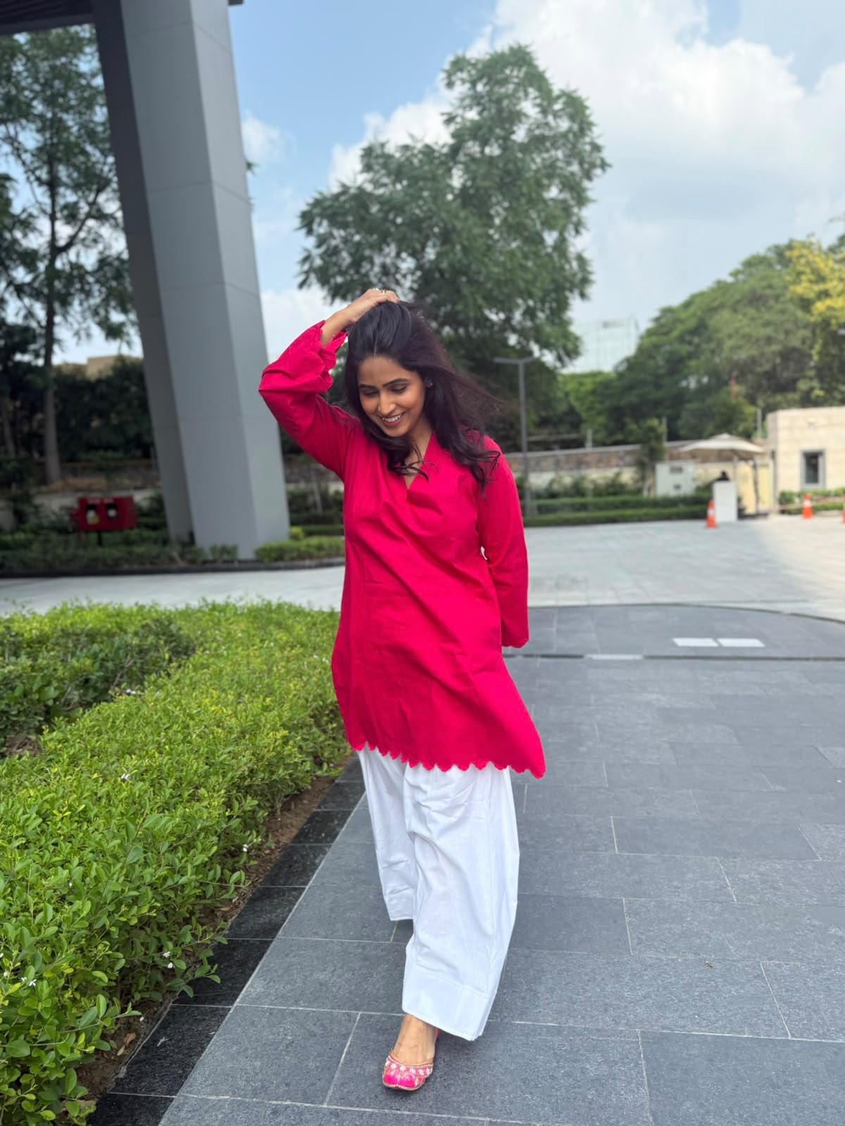 Fuchsia Bloom Kurta Set