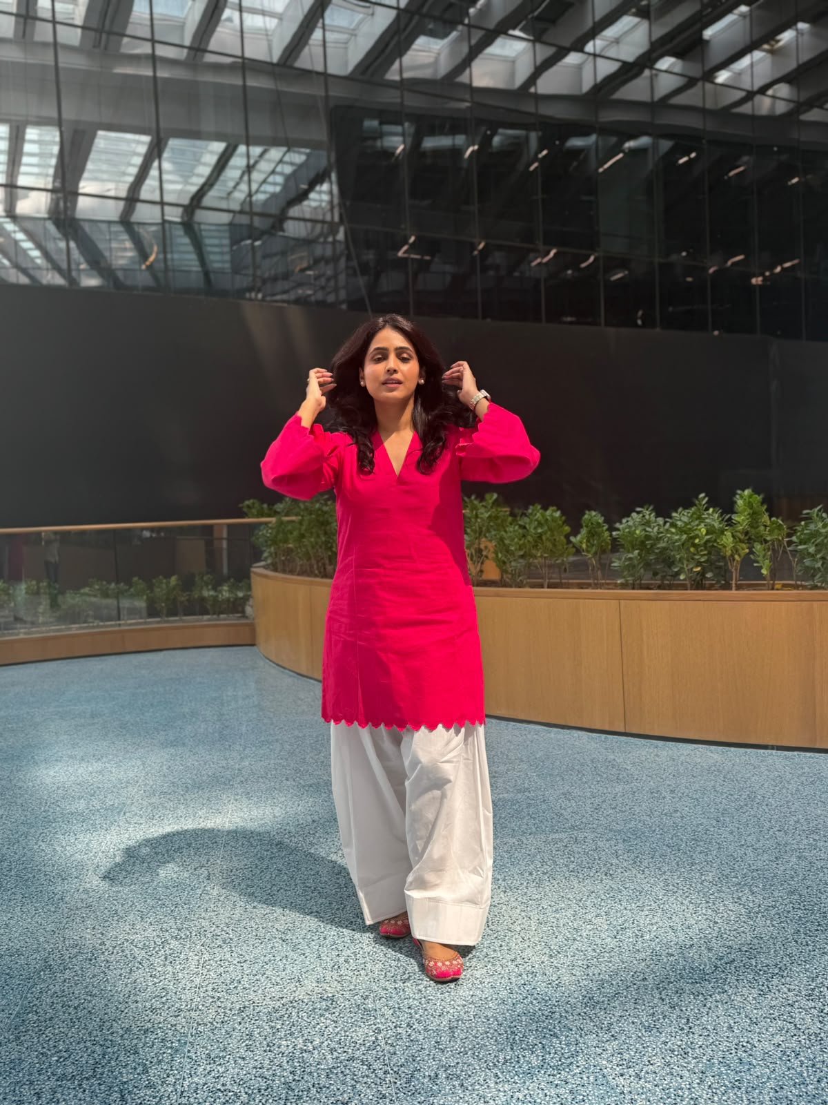 Fuchsia Bloom Kurta Set
