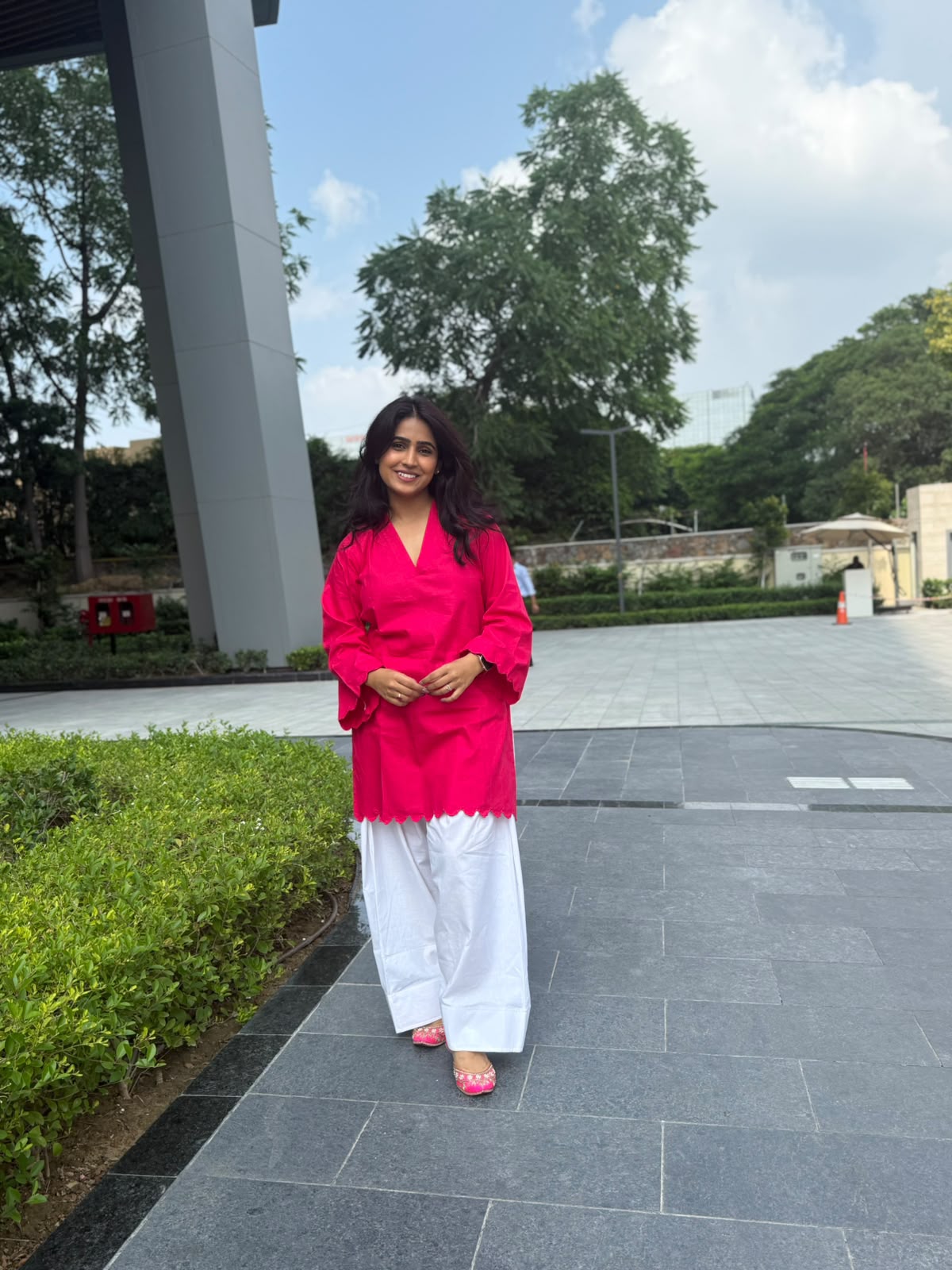 Fuchsia Bloom Kurta Set